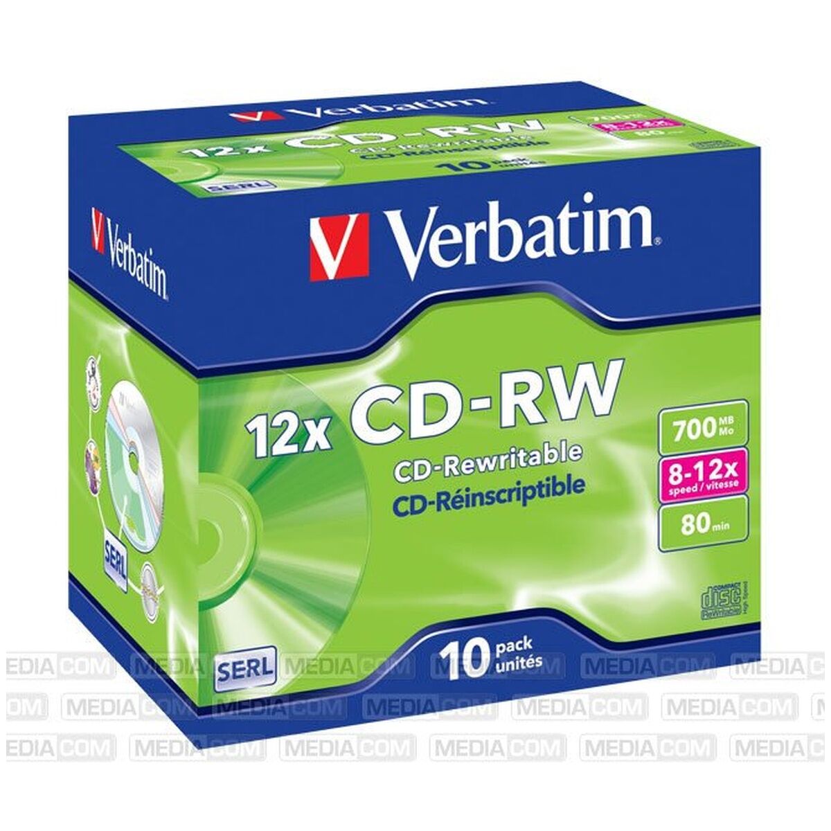 Verbatim CD-RW 700MB 8-12x Jewelcase 10er