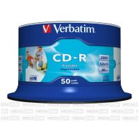 Verbatim CD-R 700MB 52x Cakebox 50er Inkjet