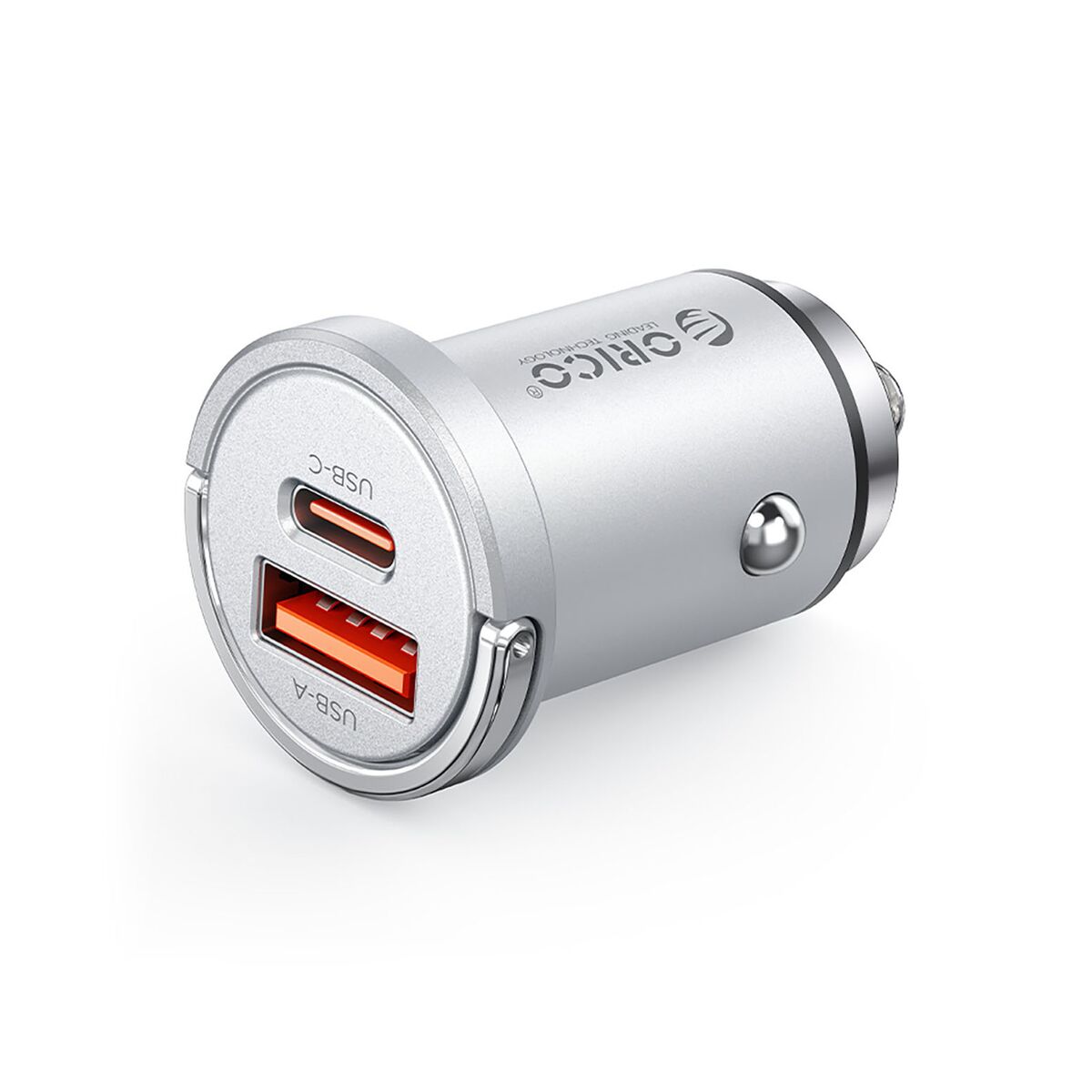 Orico MiniRing Pro 45W USB-A + USB-C Kfz-Ladegerät – Silber