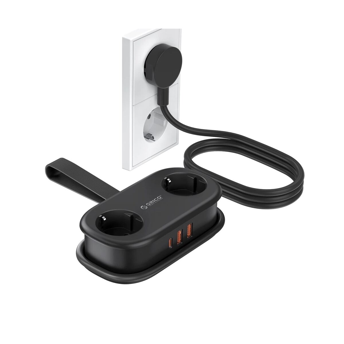 Orico AP3 20W GaN 5-in-1 Steckdosenleiste (2x Netzanschluss + 2x USB-A + 1x USB-C)