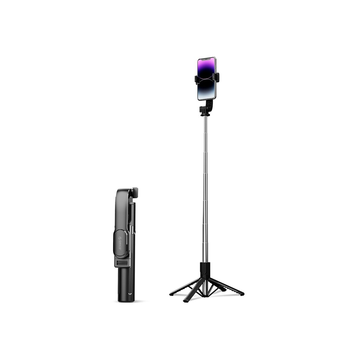 Orico SPN100 Selfie-Stick, -Stativ für Smartphone-Kameras mit 360°-Drehung, Bluetooth 5.2