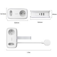 Orico APP 15,5W 5-in-1 Steckdosenleiste (2x AC + 2x USB-A + 1x USB-C) – Weiß