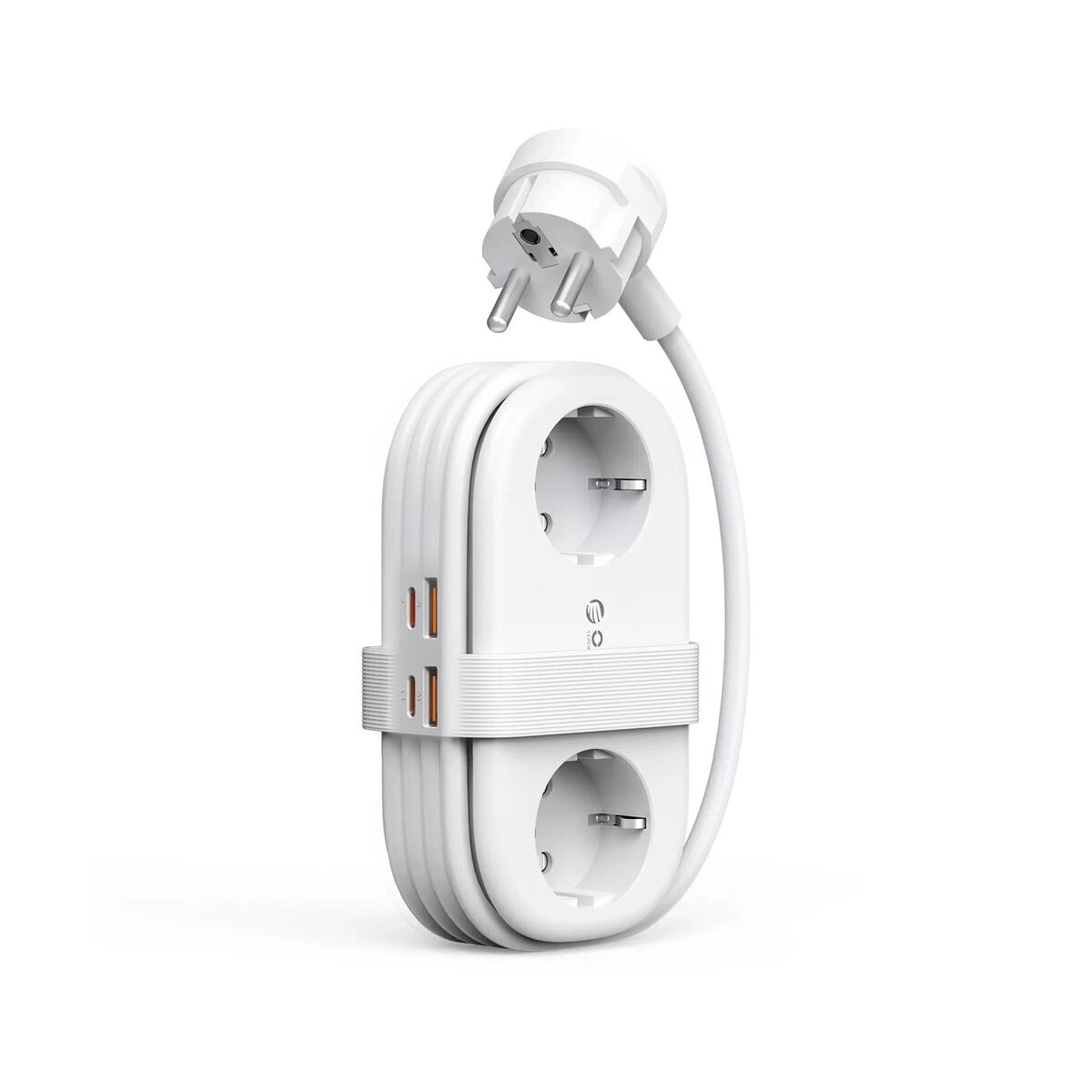 Orico AP3 65W GaN 6-in-1 Steckdosenleiste (2x Netzanschluss + 2x USB-A + 2x USB-C) – Weiß