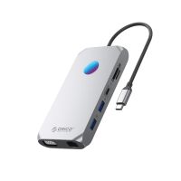 Orico XCR 12-in-1 RGB USB-C Dockingstation mit 3x USB-A...