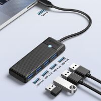 Orico PAPW4A-C3 USB-Hub mit 4 Anschlüssen (4x USB-A 3.0, 0,15 m Kabel)