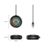 Orico YXR4 RGB USB-Hub mit 4 USB-A 3.0-Anschlüssen,...