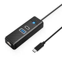 Orico PWCUR-C3 3-Port-USB-Hub (1x USB-A 3.0, 1x USB-C...