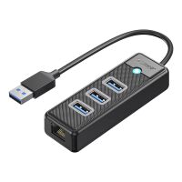 Orico PW3UR25-U3 USB-Hub mit 4 Anschlüssen (3x USB-A...