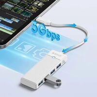 Orico PAPW4A-C3 USB-Hub mit 4 Anschlüssen (4x USB-A 3.0, 1 m Kabel) – Weiß