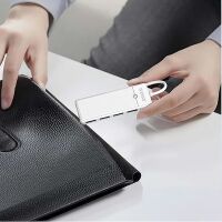 Orico PAPW4A-C3 USB-Hub mit 4 Anschlüssen (4x USB-A 3.0, 1 m Kabel) – Weiß