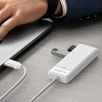 Orico PAPW4A-C3 USB-Hub mit 4 Anschlüssen (4x USB-A 3.0, 1 m Kabel) – Weiß