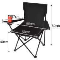 Trizand Angelstuhl 23673 klappbar Schwarz mit...