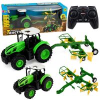 Ferngesteuerter Traktor mit Rechen und RC-Beleuchtung 1:24