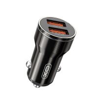 XO Kfz-Ladegerät CC48 2x USB 2,4A schwarz + USB-C-Kabel