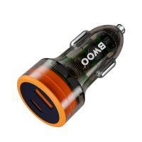 BWOO PD Kfz-Ladegerät 1x USB-C - USB-A Anschluss 38W transparent