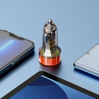 BWOO PD Kfz-Ladegerät 1x USB-C - USB-A Anschluss 38W transparent