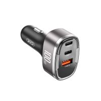 XO Kfz-Ladegerät CC61 PD QC 3.0 100W 1x USB 1x USB-C 1x Lightning grau