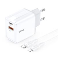 BWOO Wandladegerät CDA182 QC 38W 1x USB-A + 1x USB-C...