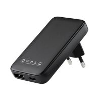 QUALO GaN Ultra Slim USB-A Wandladegerät USB-C PD...