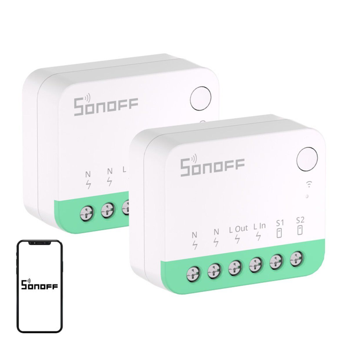 SONOFF MINIR4M (Extreme) Matter Switch, 2er-Pack