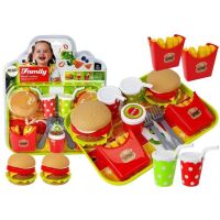 Set Hamburger Pommes mit Tablett