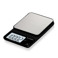 Wozinsky WAK-2252 Küchenwaage 5 kg / 0,1 g mit LCD – Schwarz/Silber