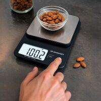 Wozinsky WAK-2252 Küchenwaage 5 kg / 0,1 g mit LCD – Schwarz/Silber