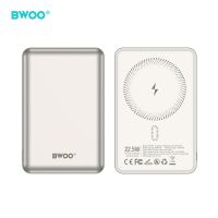 BWOO P82 BO 10000mAh 15W Powerbank kabellose Ladefunktion hellgrau