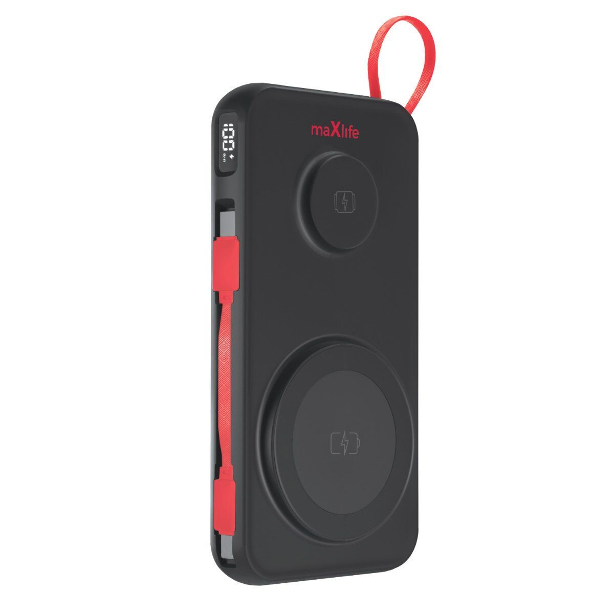 Maxlife kabellose Powerbank MXPB-08 10000 mAh magnetisch 3in1 schwarz