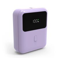QUALO Powerbank 10000 mAh mini mit LED 20W Flieder QPB10-LD-20-09