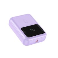 QUALO Powerbank 10000 mAh mini mit LED 20W Flieder QPB10-LD-20-09