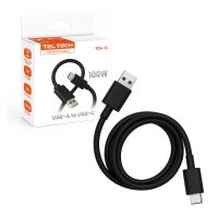Teltech Kabel USB - USB-C 5A 100W 1m schwarz TCA-04