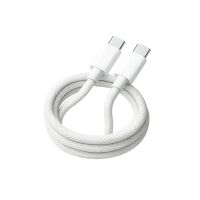 Teltech Kabel 3A USB-C USB-C 60W 1m weiß geflochten...