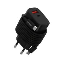 Teltech Schnellladegerät USB / USB-C 25W + Kabel USB-C USB-C 1m QC