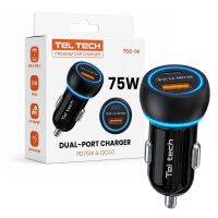 Teltech Autolader USB / Typ-C 75W PD PPS PPS2.0 Schwarz...