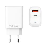 Teltech Ladegerät GaN USB / USB-C 65W QC PD...
