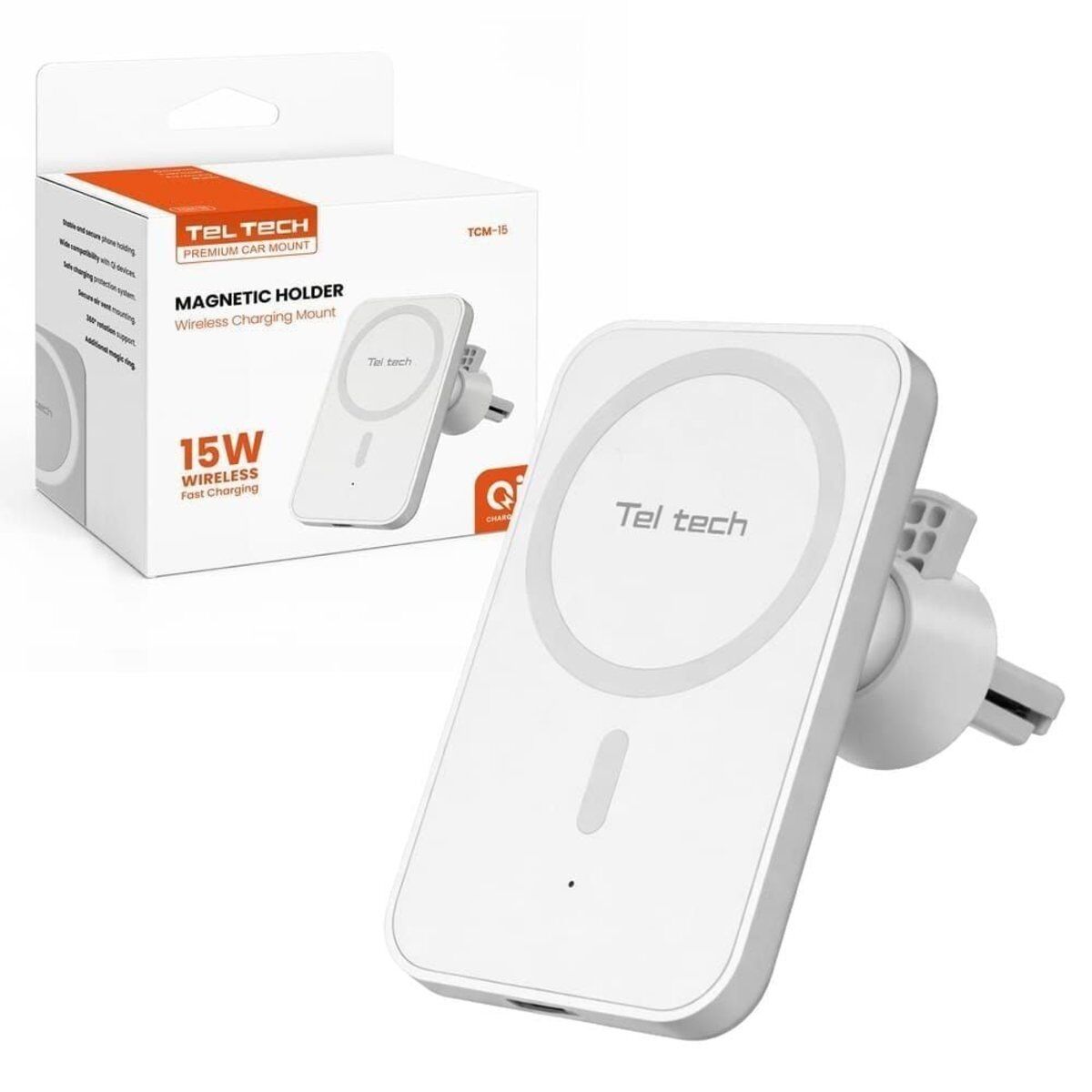 Teltech Autohalterung mit induktivem Laden MagSafe 15W QI
