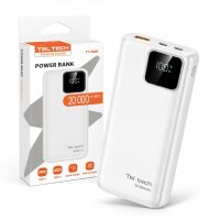 Teltech Powerbank Notfallakku 5A 22,5W weiß 20000...