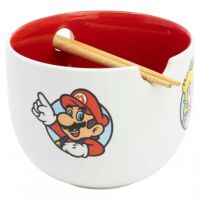 Super Mario Ramen-Schüssel mit Stäbchen in...