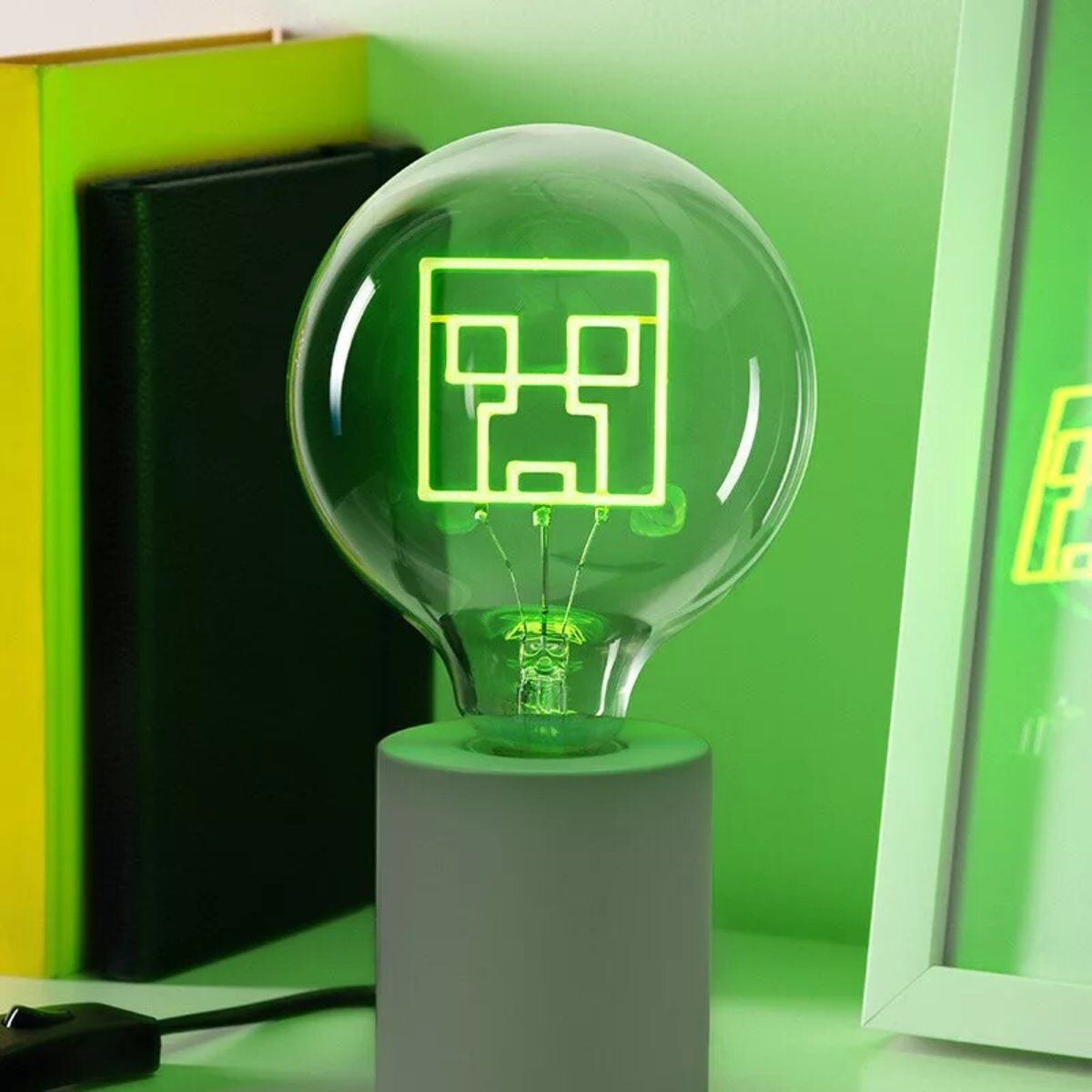Minecraft Creeper LED-Neonbirne