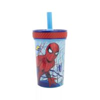 Anti-Rutsch-Becher Spider-Man" mit Strohhalm 370 ml